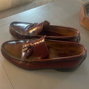 Democracy leather Brown Tassle Loafer Business Casual Shoe Men’s Size 10 -C